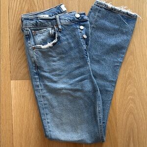Agolde high waisted straight Distressed Jeans